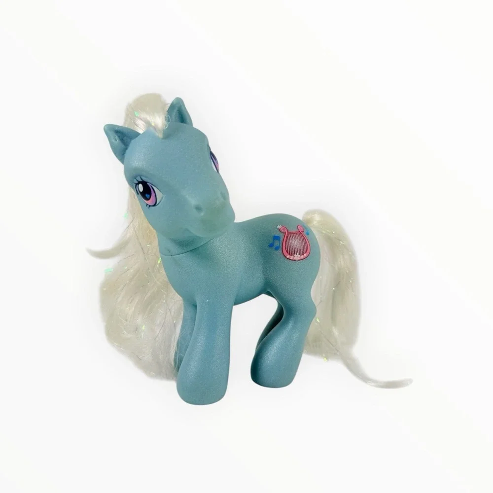 My Little Pony MLP BEE BOP 2002 Pink Harp G3 White Mane and Tail with Tinsel VTG
